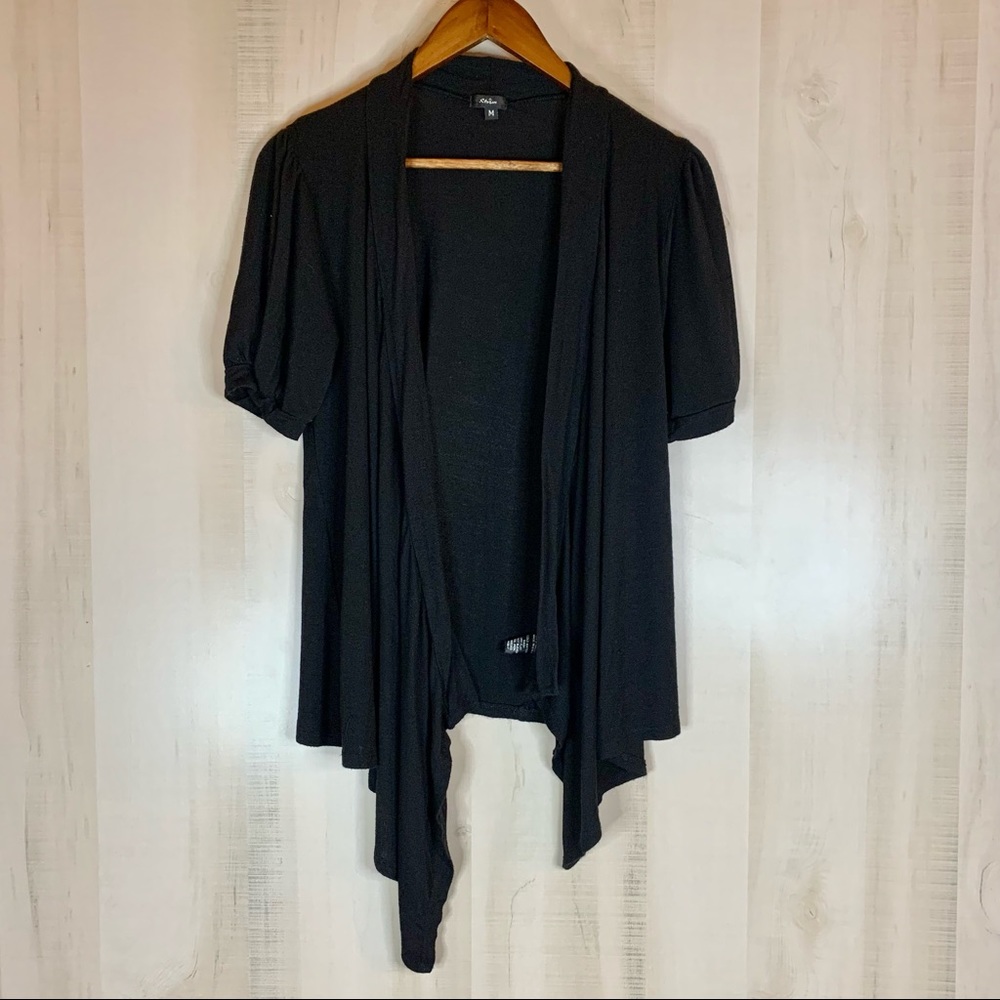 Storm Open Draping Cardigan Black M
